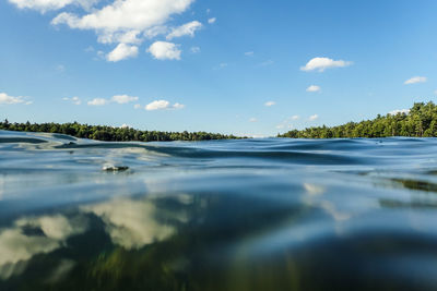 Lake against sky