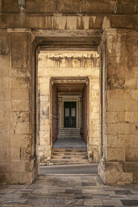 Entrance of historic building