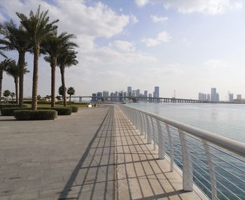 Skyline abu dhabi from louvre 