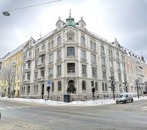 View of building against cloudy sky