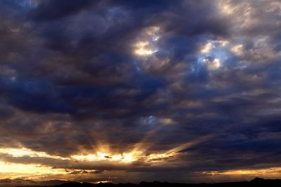 Low angle view of cloudy sky