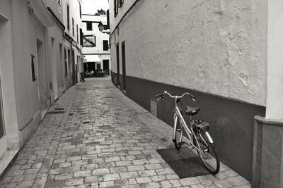 Narrow alley with buildings in background