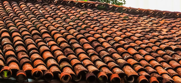 Full frame shot of roof tiles