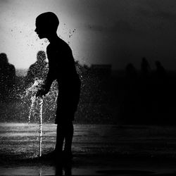 People standing in water