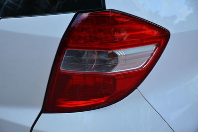 Close-up of car tail light