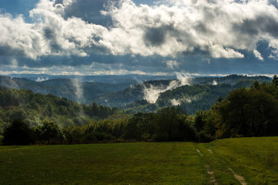 Scenic view of landscape against sky