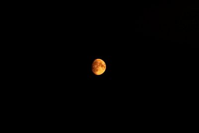 Low angle view of moon in sky