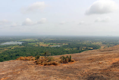 High angle view of landscape against sky