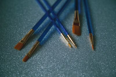 High angle view of pencil on table