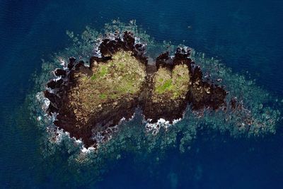 High angle view of an island