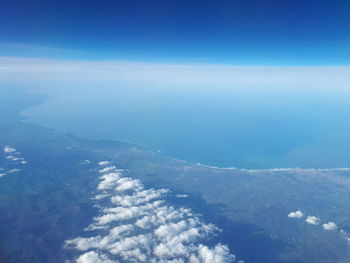 Aerial view of sea against sky