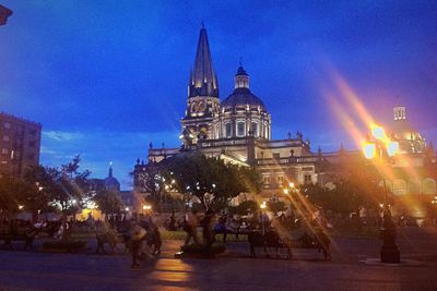 City street at night