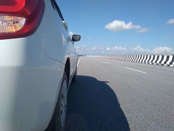 Car on road against sky