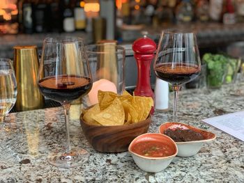 Food on table at restaurant