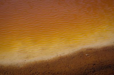 Close-up of wave on beach