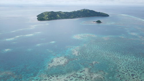 High angle view of sea against sky