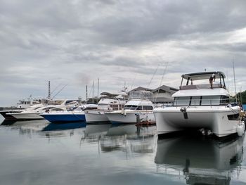 Boats in sea