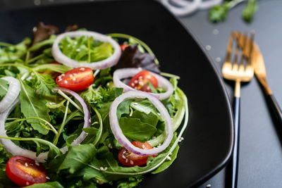 Close-up of salad in plate