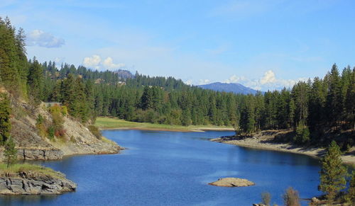 Scenic view of river against sky