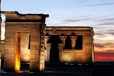 Exterior of old building against sky