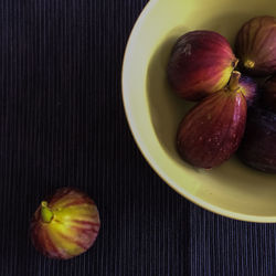 Close-up of figs in bowl