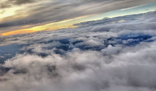 Aerial view of clouds in sky