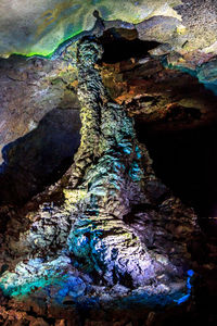 Close-up of rock formation in cave