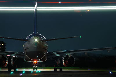 Airplane on airport runway