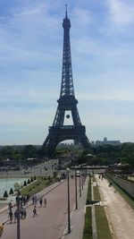 Eiffel tower against sky