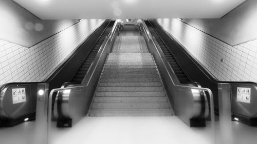 Escalator in subway station