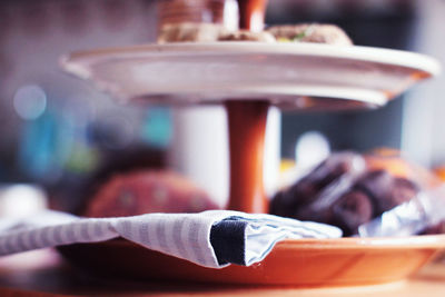 Kitchen napkin folded close up