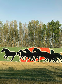 View of a horse on the field