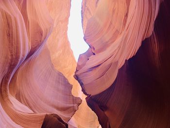 Low angle view of rock formation