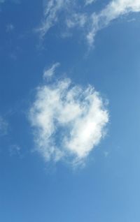 Low angle view of clouds in blue sky