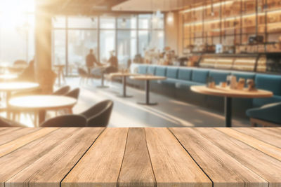 Close-up of wooden table