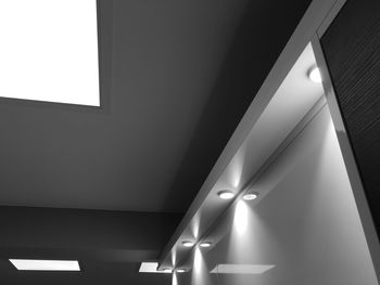 Low angle view of illuminated ceiling