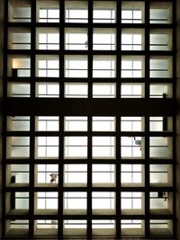 Full frame shot of glass window in building