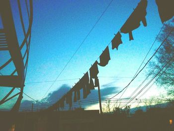 Low angle view of built structure against blue sky