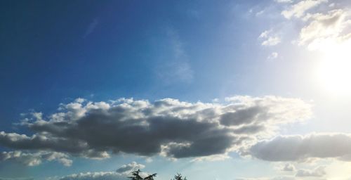 Low angle view of cloudy sky