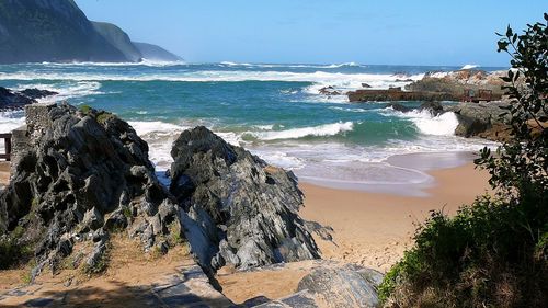 Panoramic view of beach against sky