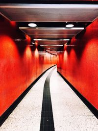 View of empty subway tunnel