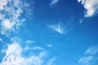 Low angle view of clouds in sky