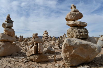 Stack of stones on rock