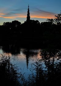 Silhouette of trees at sunset