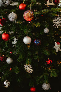 Christmas decoration hanging on tree