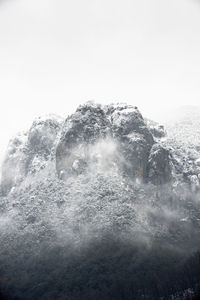 Scenic view of snow covered mountain