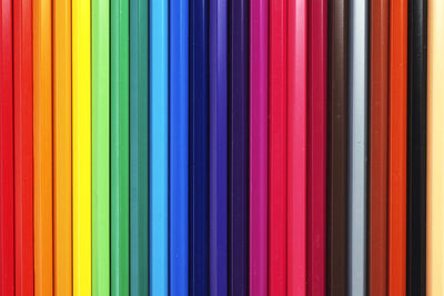 Full frame shot of multi colored pencils