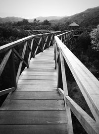 Footbridge over wooden bridge