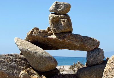 Rock formations in sea