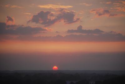 Scenic view of landscape against sky during sunset